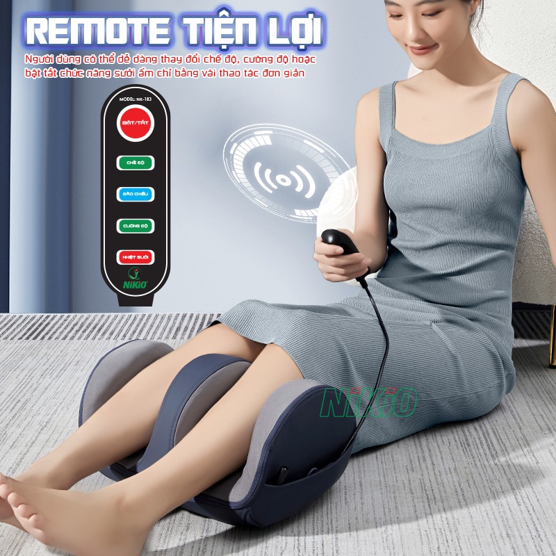 Máy massage chân remote tiện lợi Nikio NK-183