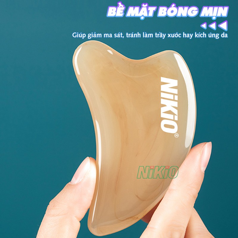 Dụng cụ massage nâng cơ mặt bóng mịn không làm tổn thương da Nikio NK-03C1