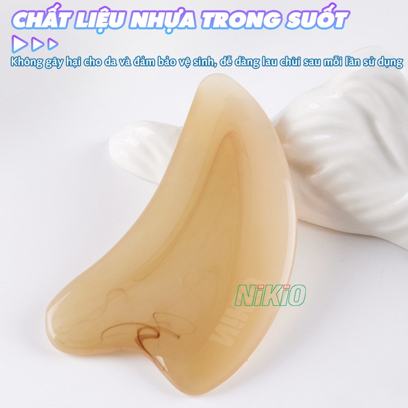 Dụng cụ massage nâng cơ mặt chất liệu trong suốt Nikio NK-03C1