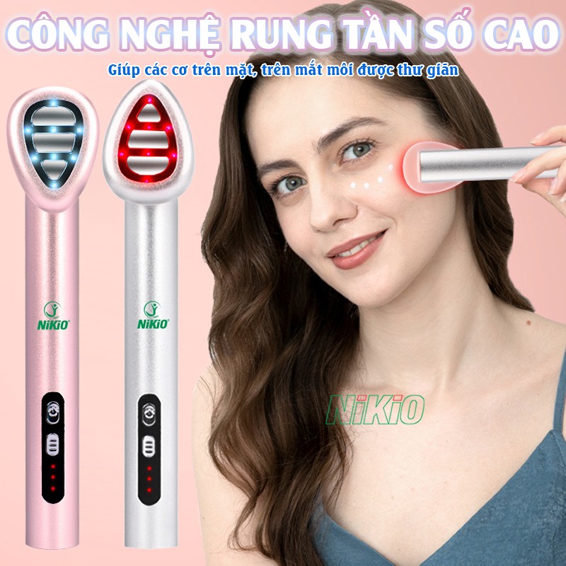 Máy massage mặt, mắt, môi rung tần số cao Nikio NK-125D