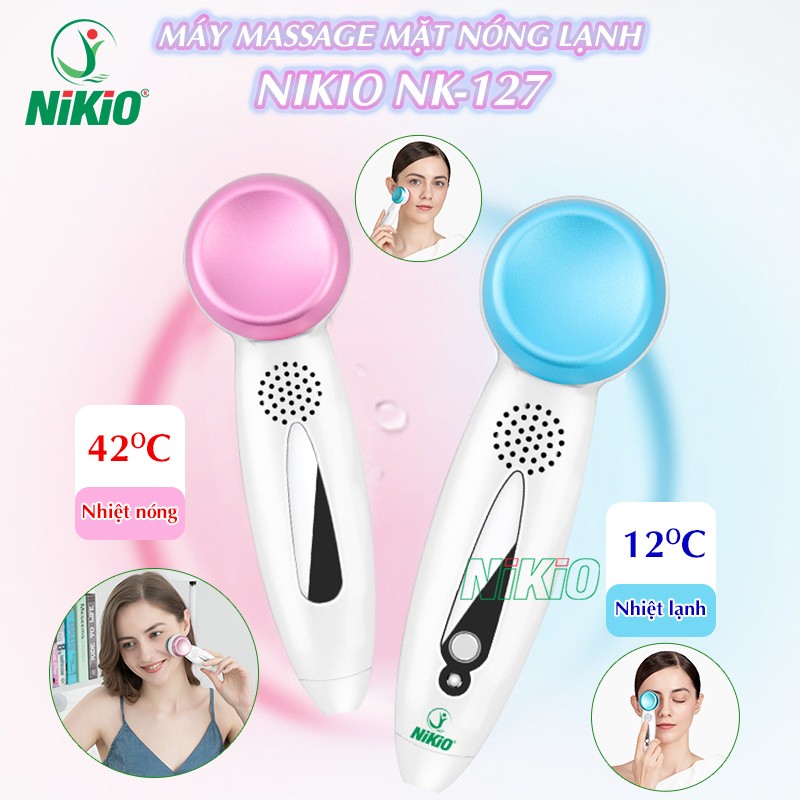 Máy massage mặt nóng lạnh điện di Nikio NK-127