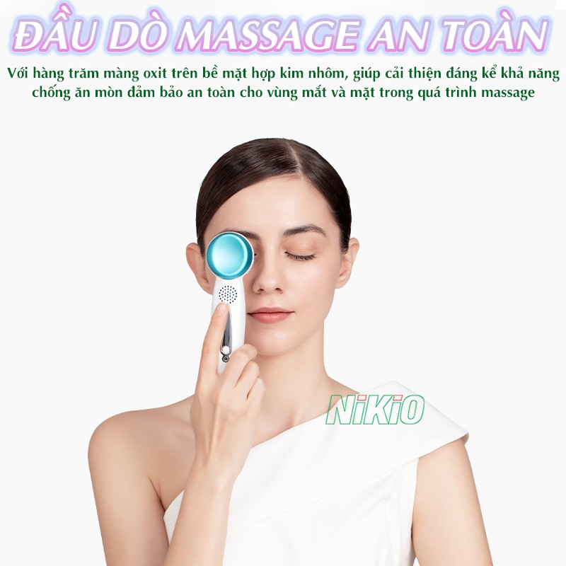 Máy massage mặt nóng lạnh điện di đầu dò massage an toàn Nikio NK-127