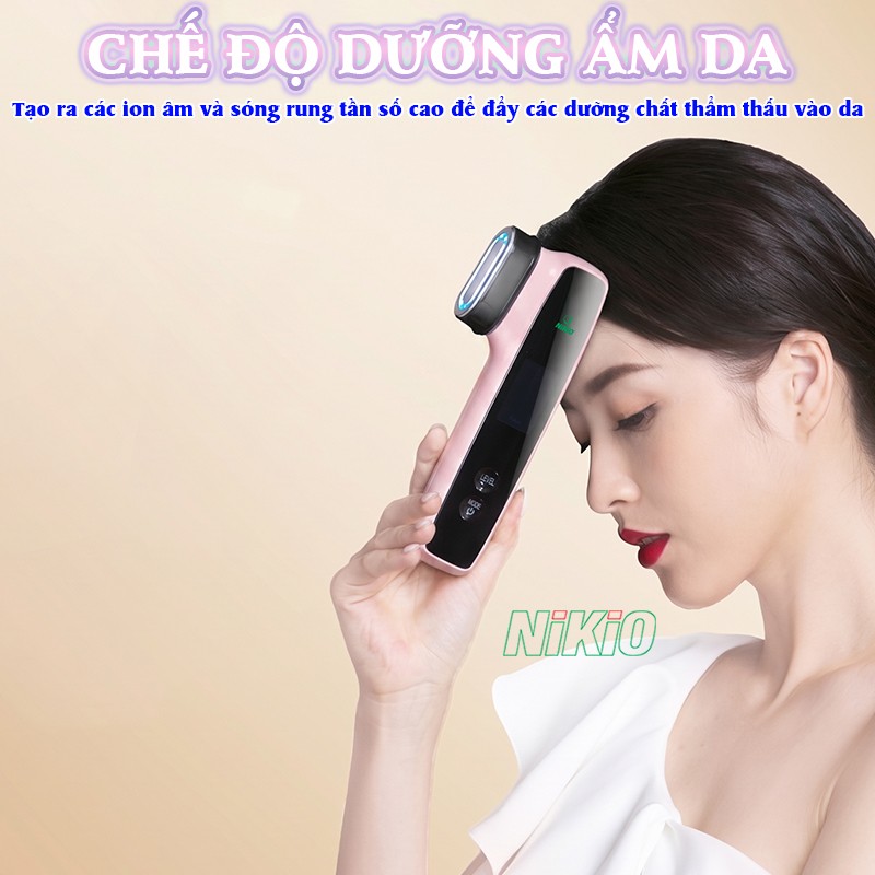 Máy massage mặt chê độ dưỡng ẩm da Nikio NK-128