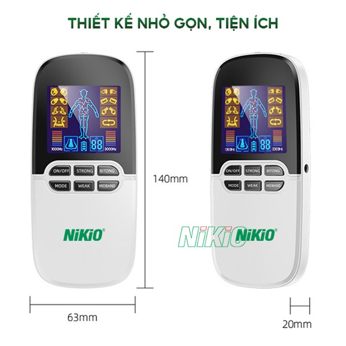 Máy massage xung điện nhỏ gọn Nikio NK-102