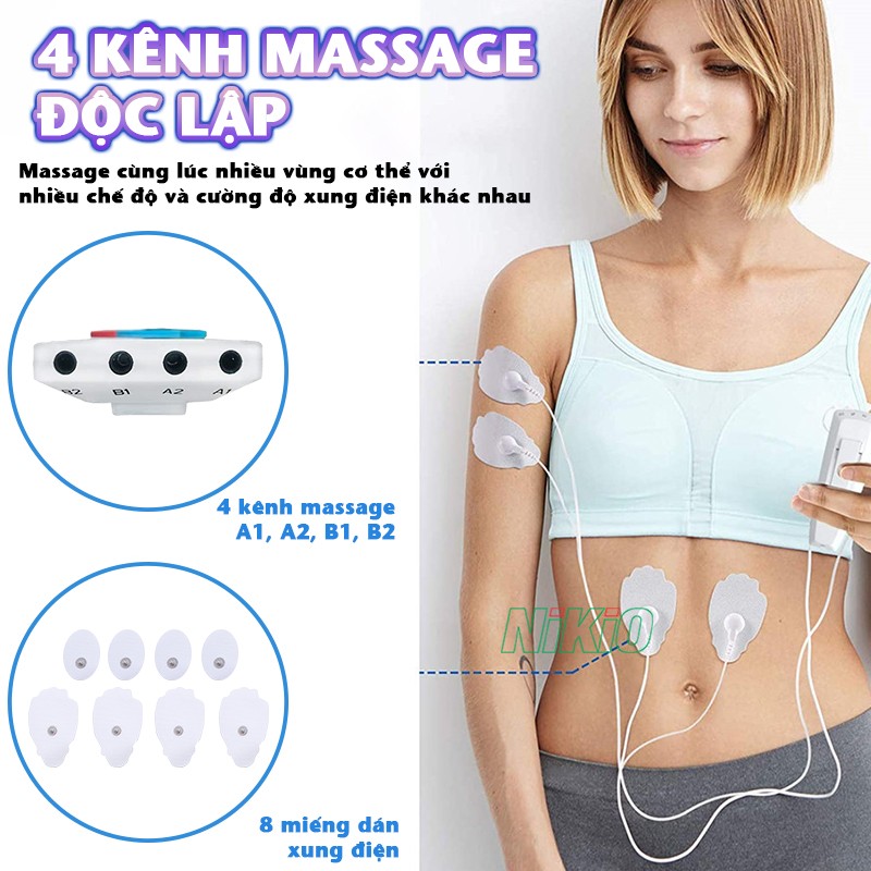 Máy massage xung điện 4 kênh massage Nikio NK-103A