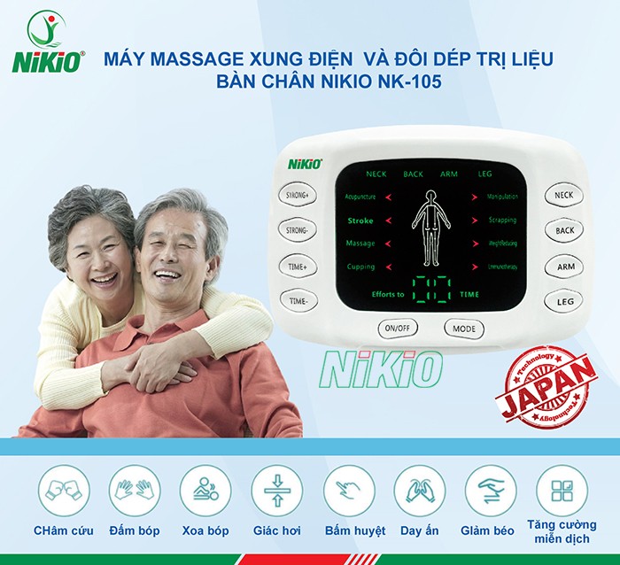 Máy massage xung điện 4 miếng dán Nikio NK-105 