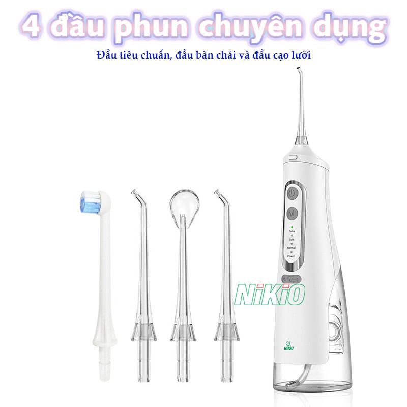 Máy tăm nước mini với 4 đầu phun Nikio NK-M209