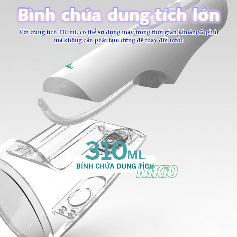 Máy tăm nước mini bình chứa dung tích 310ml Nikio NK-M209