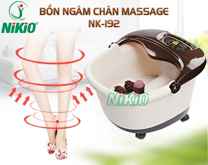 Bồn Nikio NK-192 massage bấm huyệt giảm đau phía dưới mắt cá chân 