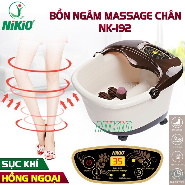 Chậu massage Nikio giúp điều hoà khí huyết lưu thông 