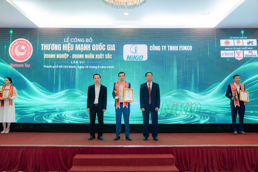 NIKIO thương hiệu mạnh quốc gia năm 2026
