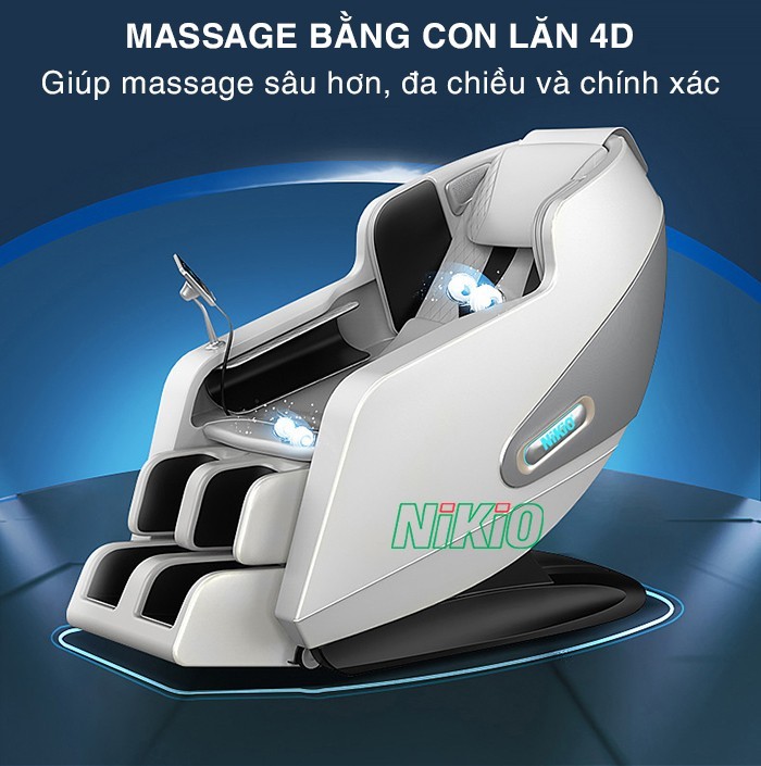 Ghế massage Nikio NK-80 massage sâu vào các huyệt đạo giúp giảm mỏi mệt