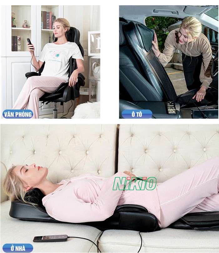 Ghế massage Nikio NK-181 tựa lưng cho dân văn phòng tạo cảm giác dễ chịu
