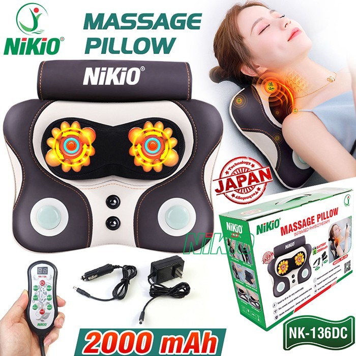 Gối massage hồng ngoại Nikio NK-136DC được nhiều người dùng và lựa chọn 