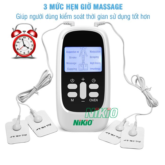 Máy đấm lưng Nikio NK-100 với 8 chế độ massage chuyên sâu giúp thư giãn