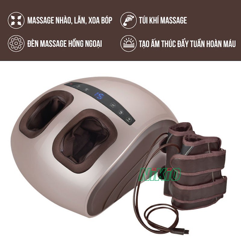 Máy massage Nikio NK-188 giúp giảm sưng đau gân mắt cá chân hiệu quả 
