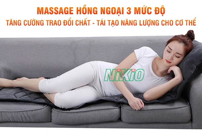Nệm massage toàn thân Nikio NK-151 giúp giảm đau nhức cơ toàn thân tốt nhất 