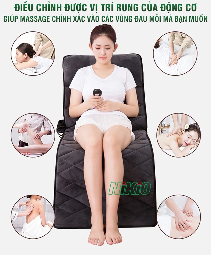 Nệm massage toàn thân giá rẻ có bảng điều khiển giúp bạn dễ điều chỉnh