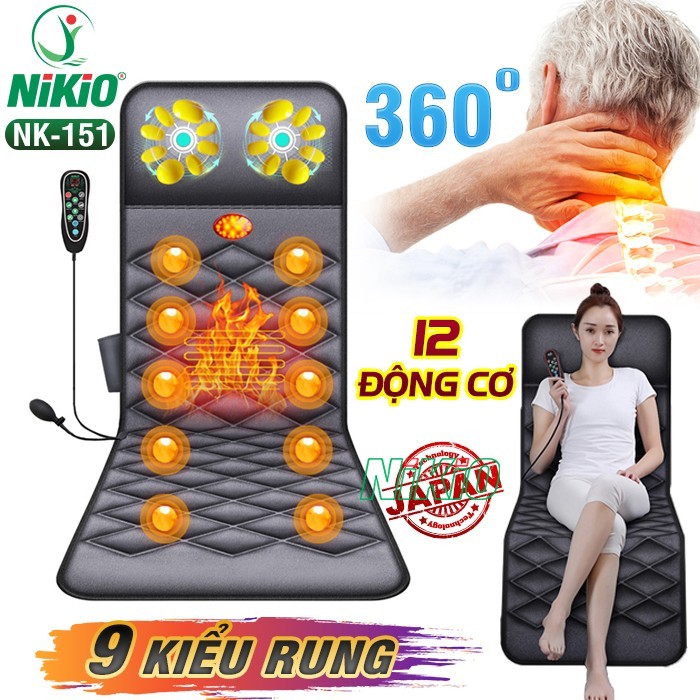 Máy massage Nikio Nk - 151 có 9 cường độ rung tùy chỉnh dễ dàng 
