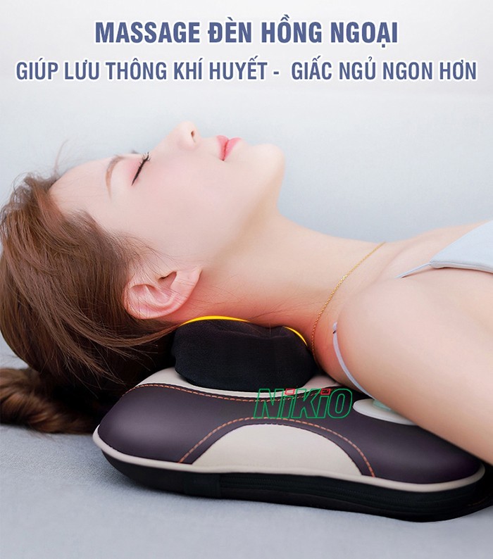 Máy massage Nikio NK - 136AC chuyên sâu giúp giảm đau vai gáy nhanh 