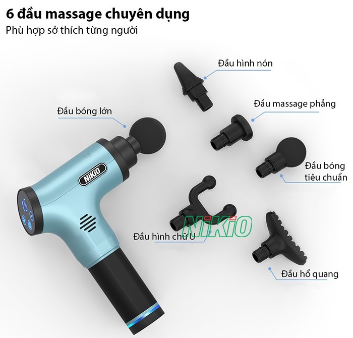 Máy massage Nikio Nk - 172 công xuất mạnh nên massage êm ái khi sử dụng 