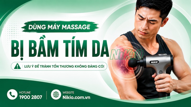 Dùng máy massage sai cách có thể khiến da bị bầm tím
