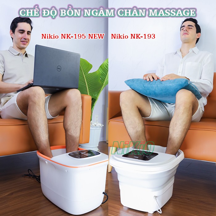 Chế độ bồn ngâm chân massage Nikio NK-193 và NK-195 NEW