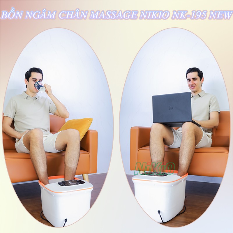 Bồn ngâm chân massage Nikio NK-195 NEW