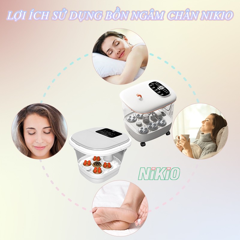 Lợi ích sử dụng bồn ngâm chân massage Nikio