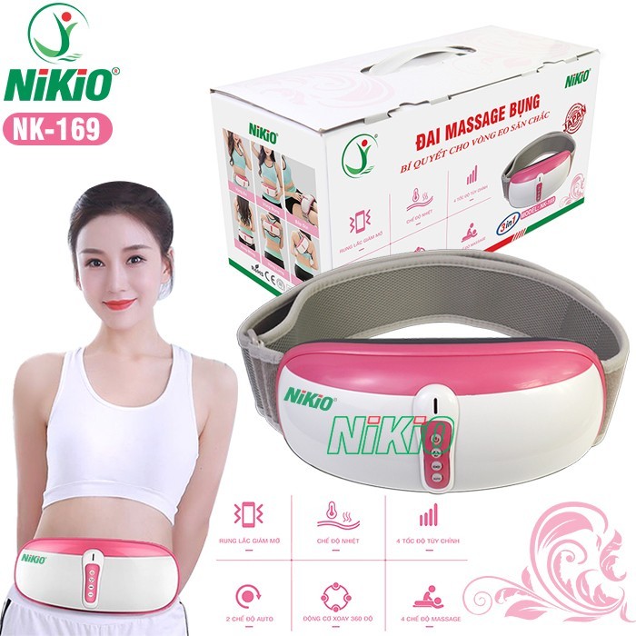 Máy massage xoa bụng Nikio NK-169 đánh tan mỡ thừa sử dụng êm ái dễ chịu