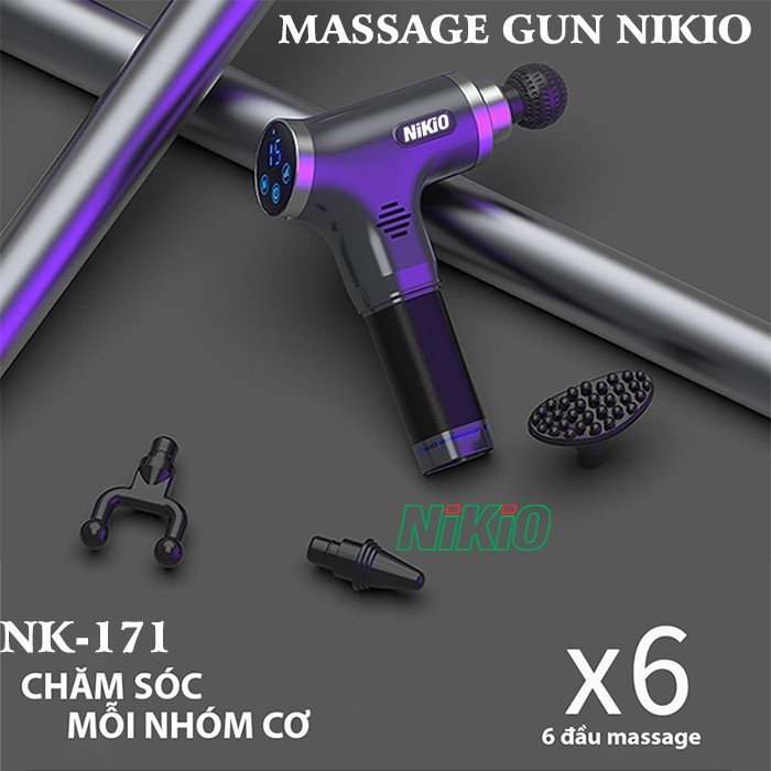 Súng massage Nikio NK-171 giúp khắc phục căng cơ bắp chân nhanh chóng