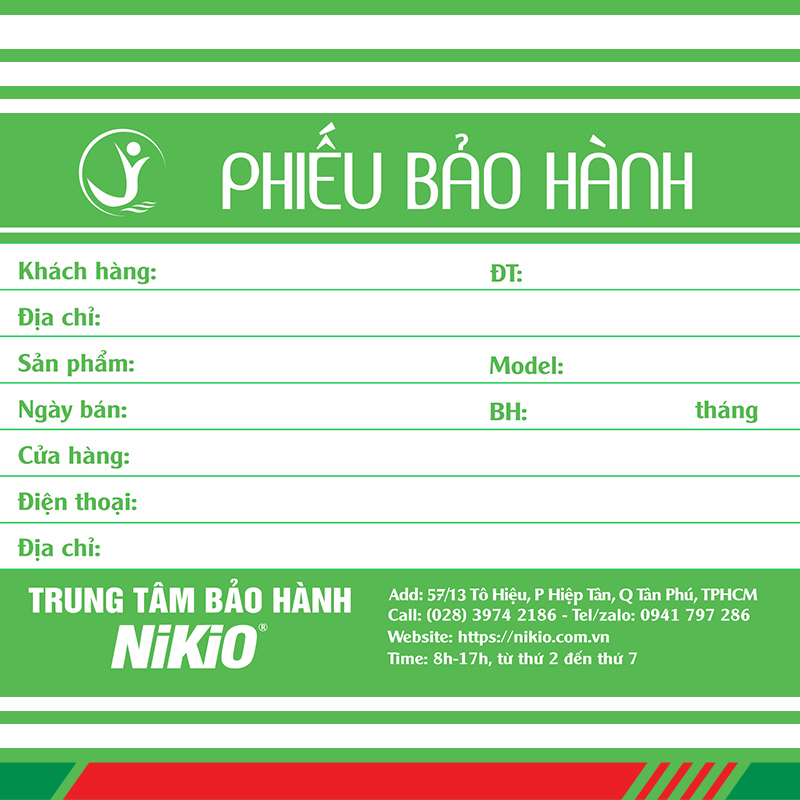 Bảo hành 12 tháng, bảo trì trọn đời