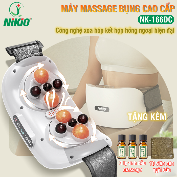 Máy massage bụng pin sạc Nikio NK-166DC