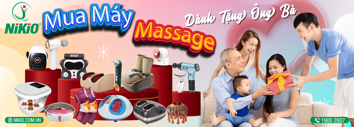 Máy massage Nikio - Món quà sức khỏe thiết thực cho Ông Bà
