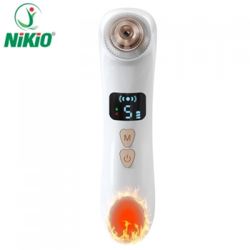 Video Máy hút mụn đầu đen kết hợp massage nhiệt nóng Nikio NK-220 - 6 đầu hút