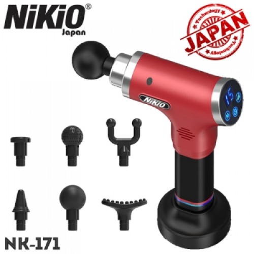 REVIEW Súng massage giãn cơ công nghệ Nhật Bản Nikio NK-171 - Đỏ tím