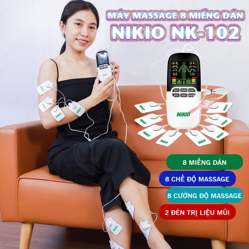 Video máy massage xung điện kết hợp đèn hồng ngoại trị liệu mũi Nikio NK-102