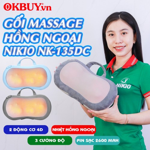 Video hướng dẫn sử dụng gối massage pin sạc hồng ngoại Nikio NK-135DC