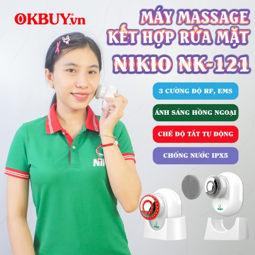 Video giới thiệu máy massage mặt điện di tinh chất, nâng cơ mặt kết hợp rửa mặt Nikio NK-121
